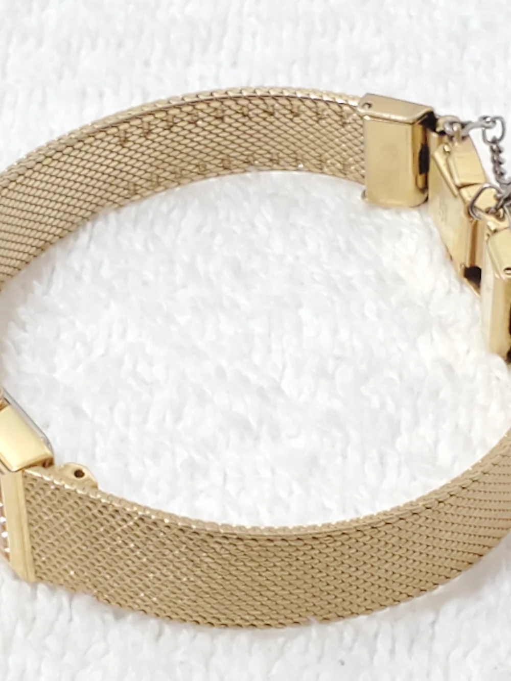 Vintage Seiko Women's Quartz Dress Gold Plated Tank Watch Mesh Band 1F20-5C00